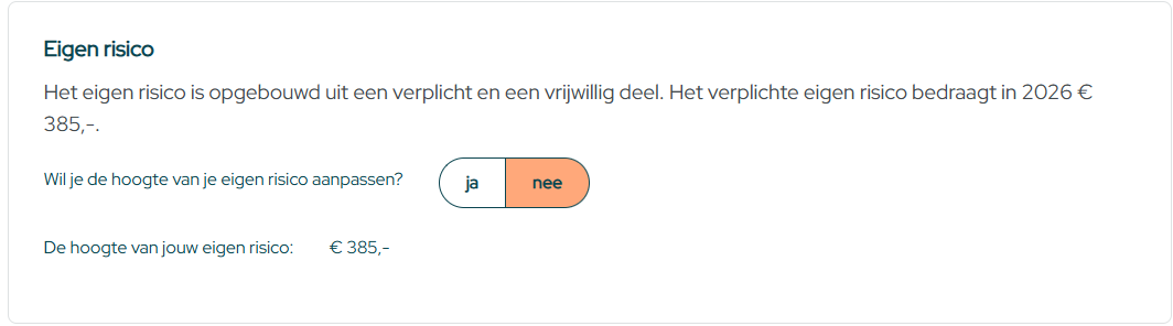Eigen risico